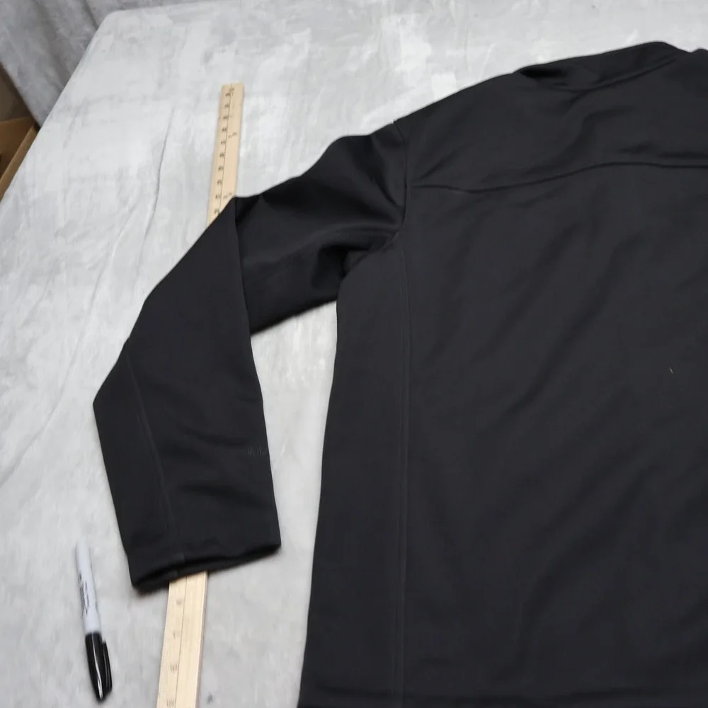 North Face Jacket Mens Large Black Ridgewall Softshell Wind Rain WindWall LOGO